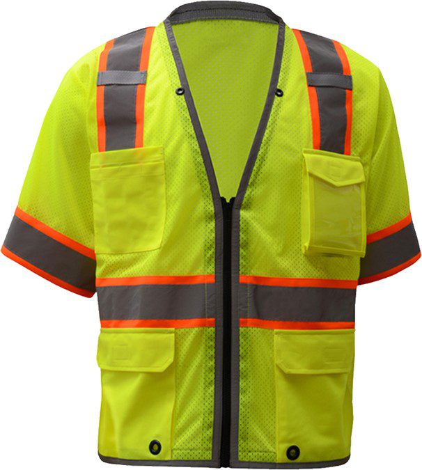 GSS Safety 2701 Premium Class 2 Brilliant Vest - Lime