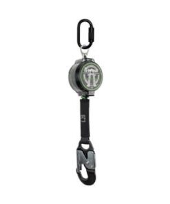 SafeWaze 018-5009 7' Lightweight Web Retractable with Aluminum Locking Snap Hook, Single Leg, with Steel Carabiner