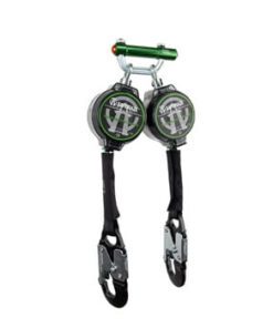 SafeWaze 018-5025 Dual Leg 7' Lightweight Web Retractable, Aluminum Snap Hooks & Behind the Web Bracket