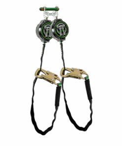 SafeWaze 018-5036  7ft. Web 40"Wear Pad, Dual Leg Tie Back Retractable with 9013 BWB