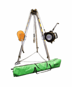 SafeWaze 019-11003  7 ft. Adjustable Tripod Kit with 65 ft. 3-Way, 65 ft. Material Winch, and Storage Bag, FS980
