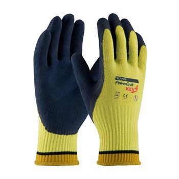 PIP 09-K1444 Powergrab Kev, Kevlar Gloves With Blue Latex Microfinish Grip - Box/12 Pairs