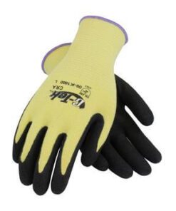 PIP 09-K1660 G-Tek KEV Seamless Knit Kevlar Glove with Nitrile Coated MicroSurface Grip on Palm & Fingers - Medium Weight - Box/12 Pairs
