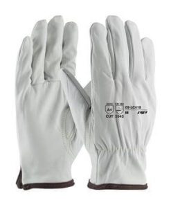 PIP 09-LC418 Premium Grade Top Grain Goatskin Leather Drivers Glove, Cut Level A4, Aramid Blend Lining, Kevlar Stitching, Box/12 Pairs