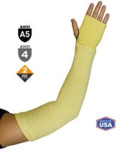 PIP Kut Gard 10-KAM18 AR/FR Arc Rated Two-Ply ACP / Kevlar Blend Sleeve, 18" with Thumb Hole, ANSI Cut Level A5, Box/12
