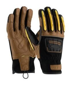 PIP 120-4150 Maximum Safety Reinforced Goatskin Leather Palm Glove with Leather Back, Kevlar Lining and Impact Protection, Cut Level A3 - 1 Pair