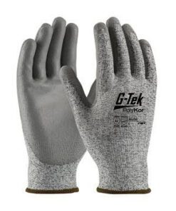 PIP 16-150 G-Tek PolyKor Seamless Knit Blended Gloves, Polyurethane Coated Smooth Grip on Palm & Fingers, Cut Level A2,  Box/12 Pairs