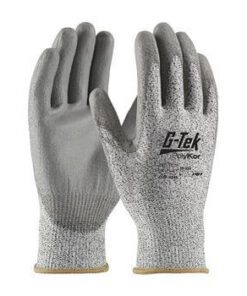 PIP 16-530 G-Tek PolyKor Seamless Knit PolyKor Blended Glove with Polyurethane Coated, ANSI Cut Level 3 - Box/12 Pairs