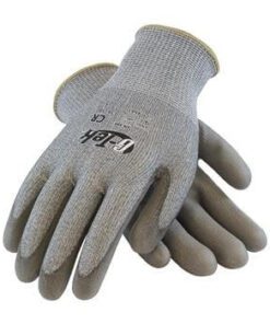 PIP 16-560 G-Tek PolyKor Seamless Knit PolyKor Blended Glove with Polyurethane Coated, ANSI Cut Level 4 - Box/12 Pairs