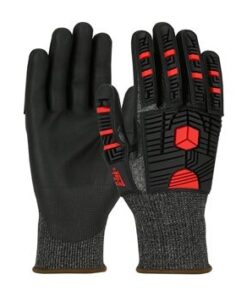 PIP 16-MP785 G-Tek Seamless Knit PolyKor X7 Cut Resistant Glove with Impact Protection, Coated Palm & Fingers, ANSI Cut Level A7, Touch Screen Compatible, Box/ 12 Pairs