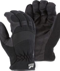 Majestic 2136BKH Armor Skin Glove, Heatlok Lined, Elastic Wrist- Slip On, Synthetic "Tougher than Leather" Winter Mechanics Gloves, Box/ 12 Pairs