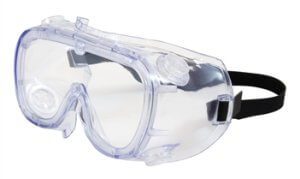 Bouton Optical 248-5190-300B Indirect Vent Goggle with Clear Blue Body, Clear Lens and Anti-Scratch Coating, Case, 144 Prs
