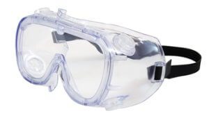 Bouton Optical 248-5190-400B Indirect Vent Goggle with Clear Blue Body, Clear Lens and Anti-Scratch / Anti-Fog Coating, Case, 144 Prs