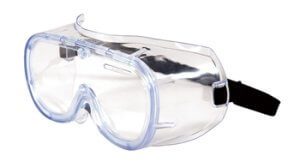 Bouton Optical 248-5290-400B Non-Vented Goggle with Clear Blue Body, Clear Lens and Anti-Scratch / Anti-Fog Coating, Case, 144 Prs