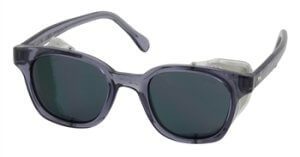 Bouton Optical 249-5907-401 Full Frame Safety Glasses with Smoke Frame, Gray Lens and Anti-Scratch Coating, Case, 144 Prs