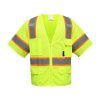 GSS Safety 2503 Class 3 Premium Vest w/6 Pockets-Lime