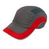 JSP Hardcap A1+ Bump Cap, Red/Gray, Low-Profile Baseball Style