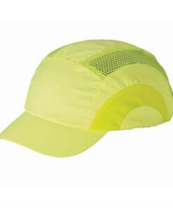 JSP Hardcap A1+ Bump Cap, Hi-Vis Lime Yellow, Low-Profile Baseball Style, #282-ABR170-LY