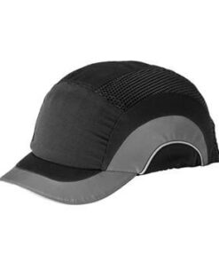 JSP HardCap A1+ Bump Cap, Sleek Designs & Look, Low-Profile Baseball Style, Short 2" Brim, Black/Black, #282-ABS150-11