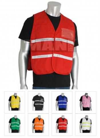 PIP Incident Command Non-ANSI Solid Polyester Vest, 8 Color Options