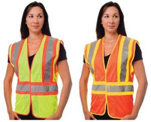 PIP 302-MVAT Mesh Safety Vest Class 2 Type R Two Tone 3 Pocket Hi Vis Lime or Orange