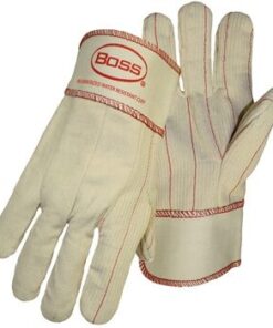 PIP 30SI Boss Cotton Corded Double Palm Glove with Nap-In Finish - Rubberized Safety Cuff - Box/12 Pairs