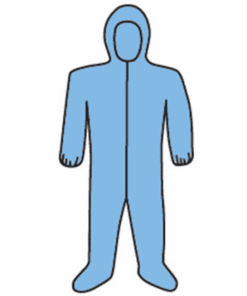 West Chester 3109 PosiWear FR - Blue Disposable Coveralls, Zipper Front, Elastic Wrist/Ankle & Attached Hood/Boot, NFPA 701 Flame Retardant - Case/25