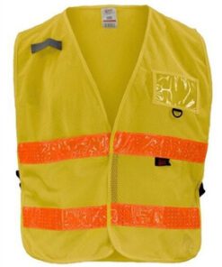 GSS Safety 3117 Incident Command Vest- Yellow w/Orange Prismatic Tape-One Size Fits All