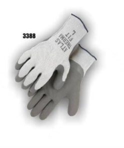 Majestic 3388 Winter Knit Gloves, Fleece Lined with Rubber Coated Wrinkled Palm, Box/12 Pairs