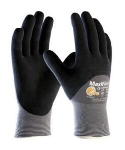PIP 34-875 MaxiFlex Ultimate Seamless Knit Nylon / Lycra Glove with Nitrile Coated MicroFoam Grip on Palm, Fingers & Knuckles - Box/12 Pairs