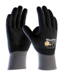 PIP 34-876 MaxiFlex Ultimate Seamless Knit Nylon / Lycra Glove with Nitrile Coated MicroFoam Grip on Full Hand - Box/12 Pairs