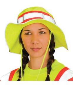 PIP 350-Ranger Hi Visibility Ranger Style Hat, ANSI Compliant, Contrast Trim, Keeps Head Ventilated & Cool, Hi Vis Yellow