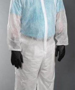 West Chester 3502 Spunbond Polypropylene Disposable Coveralls, Standard Weight, Zipper Front, Elastic Wrist & Ankle, Collar - Case/25