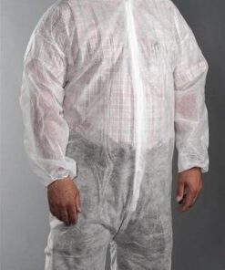West Chester 3506 Spunbond Polypropylene Disposable Coveralls, Zipper Front, Elastic Wrist & Ankle, Hood - Case/25