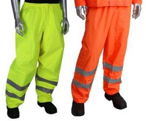 PIP 353-2002 Falcon Viz Plus Class E Heavy Duty Waterproof Breathable Rain Pants, Hi Vis Yellow or Hi Vis Orange