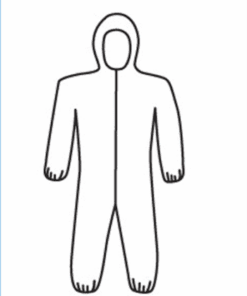 West Chester 3656 Microporous Disposable Coveralls, zipper front w/Elastic Wrist/Ankle and attached Hood - White, Case/25