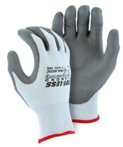 Majestic 37-343G  Dyneema Cut-Less Diamond Cut Resistant Gloves, 13 Gauge Knit, Polyurethane Palm Coated, ANSI Cut Level 3, Box/12 Pairs