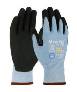 PIP 44-6745 MaxiCut Ultra Seamless Knit Dyneema Diamond Blended Glove, Premium Nitrile Coated MicroFoam Grip Palm & Fingers, Cut Level A3, Box/ 12 Pairs