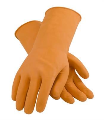 PIP 48-L302T Assurance Unsupported Latex Gloves, Orn., 28 Mil, 13 Inch, Flocked, Diamond - Box/12 Pairs