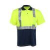 GSS Safety 5003 Class 2 Moisture Wicking Polo Shirt - Black Bottom-Lime