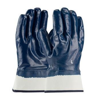 PIP 56-3154 ArmorTuff Nitrile Dipped Glove with Jersey Liner and Smooth Finish on Full Hand - Plasticized Safety Cuff - Box/12 Pairs