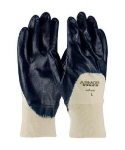 PIP 56-3170 ArmorLite Nitrile Dipped Glove with Interlock Liner and Smooth Finish on Palm, Fingers & Knuckles - Knitwrist - Box/12 Pairs