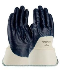 PIP 56-3175 ArmorLite Nitrile Dipped Glove with Interlock Liner and Smooth Finish on Palm, Fingers & Knuckles - Plasticized Safety Cuff - Box/12 Pairs