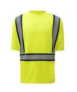 GSS Safety 5701 Class 2 Onyx Two-Tone Anti-Snag T-Shirt w/Segment Tape-Lime