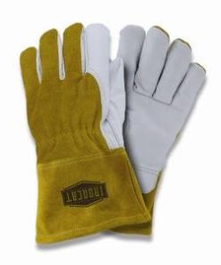 West Chester IronCat 6143 Goatskin Premium Grain Leather MIG/TIG Welding Gloves, Fleece Lined, Kevlar Sewn, 4" Cuff, Box/12 Pairs