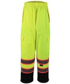 GSS Safety 6715 Class E Two Tone Rain Pants - Lime