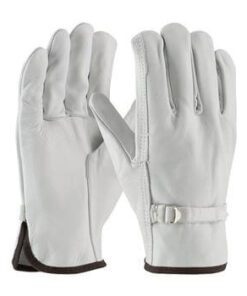PIP 68-153 Regular Grade Top Grain Cowhide Leather Driver's Glove with Pull Strap Closure - Straight Thumb - Box/12 Pairs