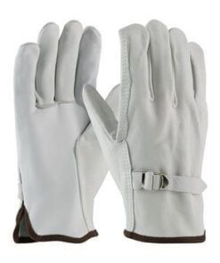 PIP 68-158  Superior Grade Top Grain Cowhide Leather Driver's Glove with Pull Strap Closure - Straight Thumb - Box/12 Pairs
