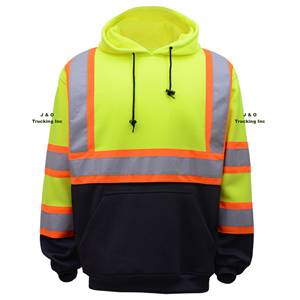 GSS Safety 7005 Class 3 Two Tone Pullover Sweatshirt-Lime