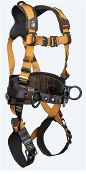 FallTech: 7081B Advanced ComforTech® Gel 3D Construction Belted Full Body Harness, Quick Connect Chest, Leg Grommets X Small - Big Boys 3XL, 425 lb Max